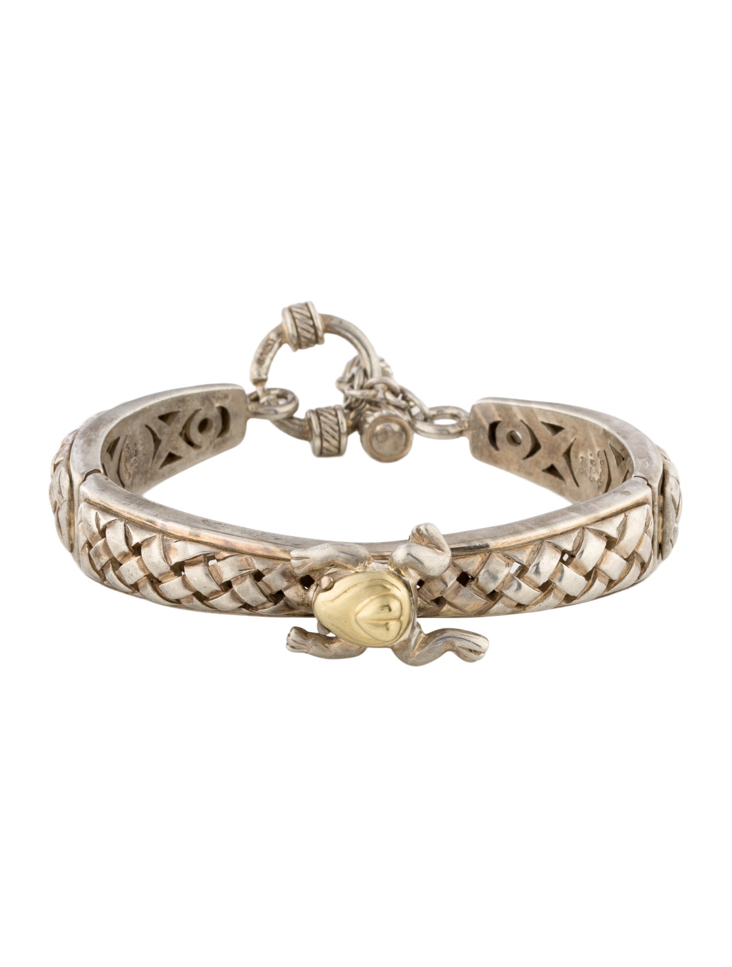 Saint by Sarah Jane Two-Tone Frog Toggle Bangle Bracelet