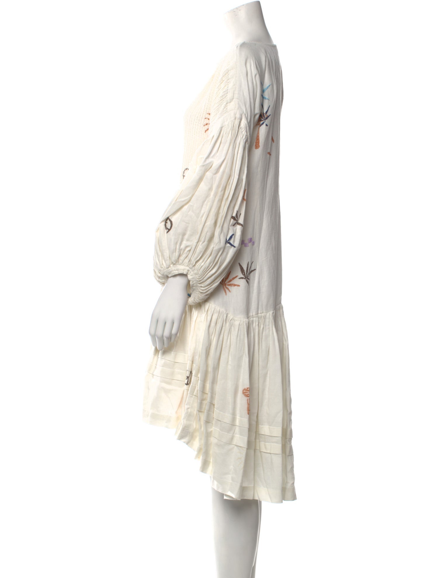 STORY mfg. Graphic Print Midi Length Dress