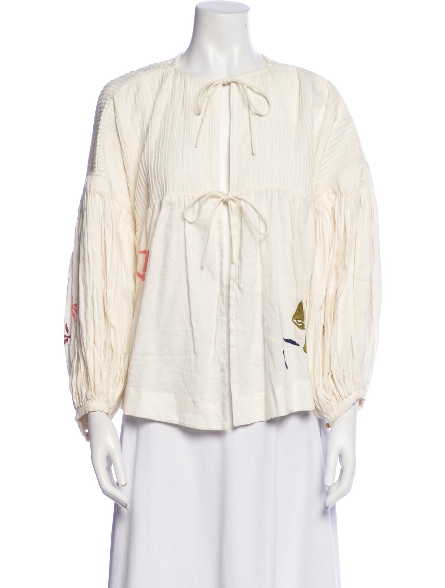 STORY mfg. V-Neck Long Sleeve Blouse