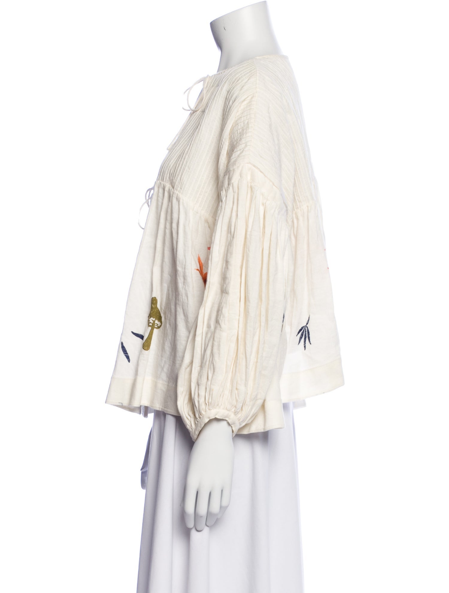 STORY mfg. V-Neck Long Sleeve Blouse