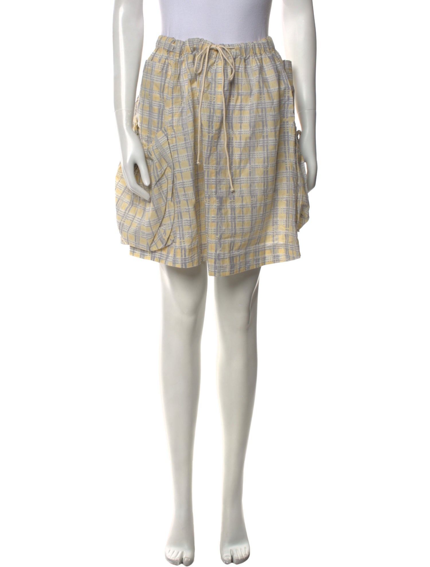 STORY mfg. Plaid Print Mini Skirt