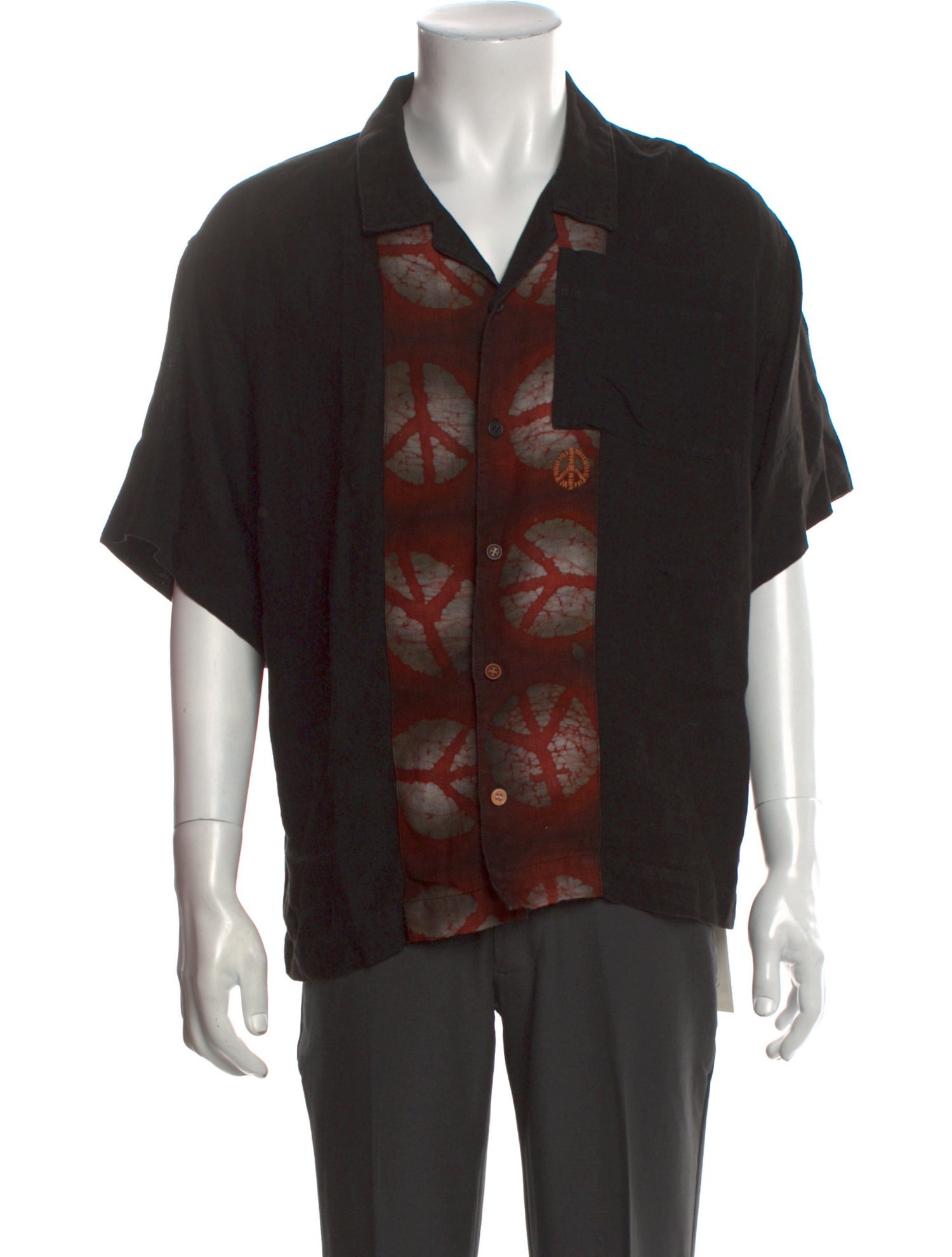 STORY mfg. 'Peace Greetings' Linen Shirt