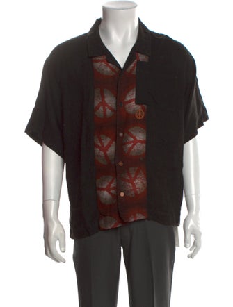 STORY mfg. 'Peace Greetings' Linen Shirt