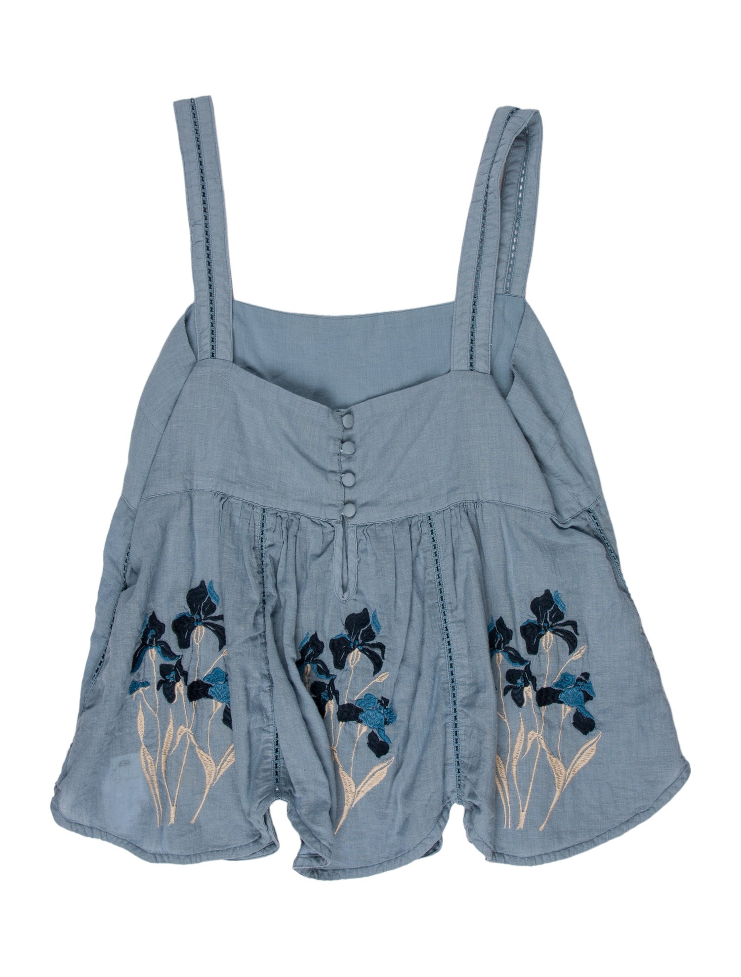 St. Roche Square Neckline Sleeveless Blouse