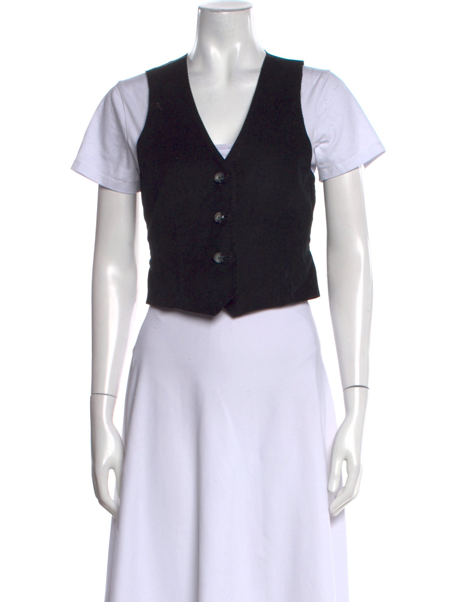 St. Roche Silk V-Neck Crop Top