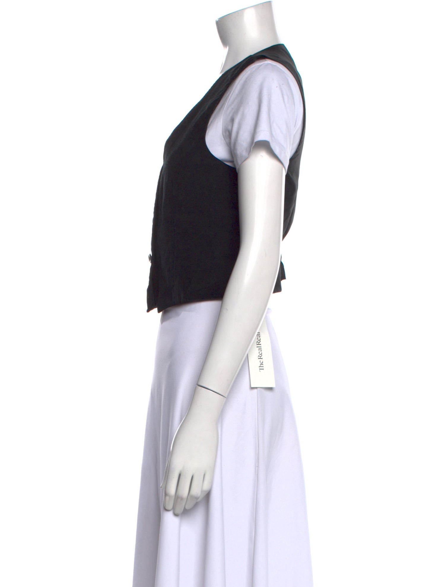 St. Roche Silk V-Neck Crop Top