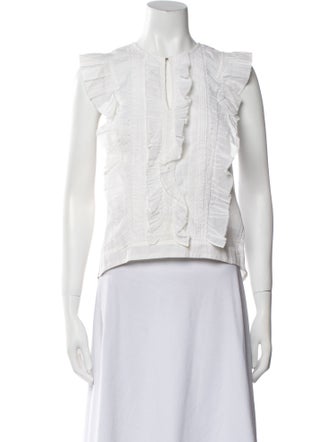 St. Roche V-Neck Sleeveless Crop Top