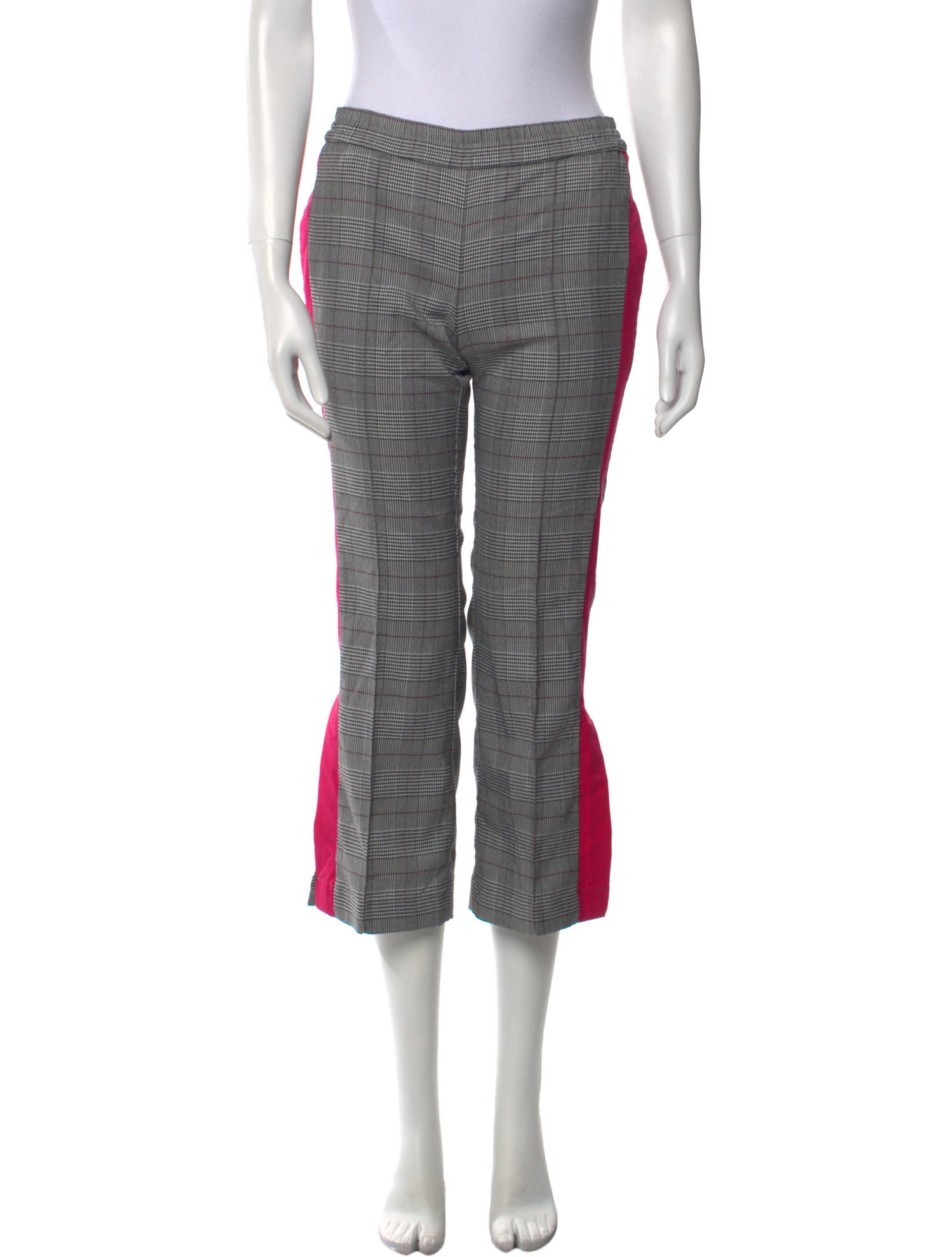 St. Roche Plaid Print Wide Leg Pants