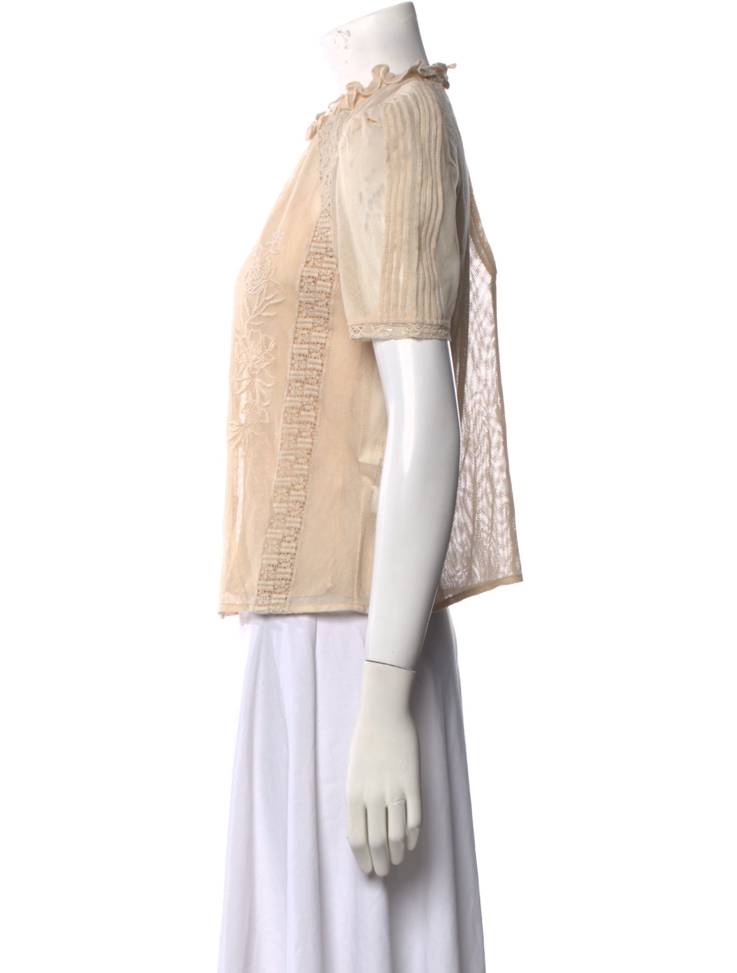 St. Roche Mock Neck Short Sleeve Top