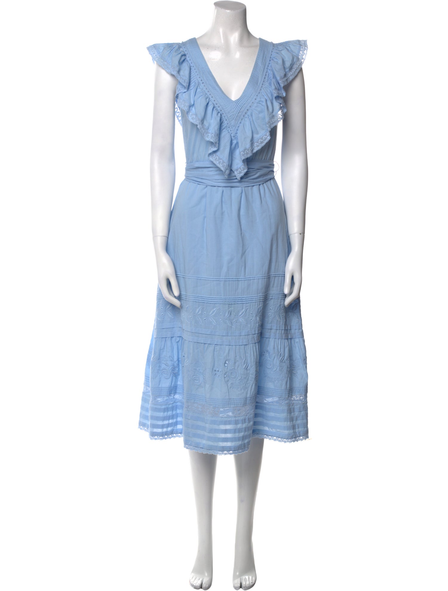 St. Roche V-Neck Midi Length Dress