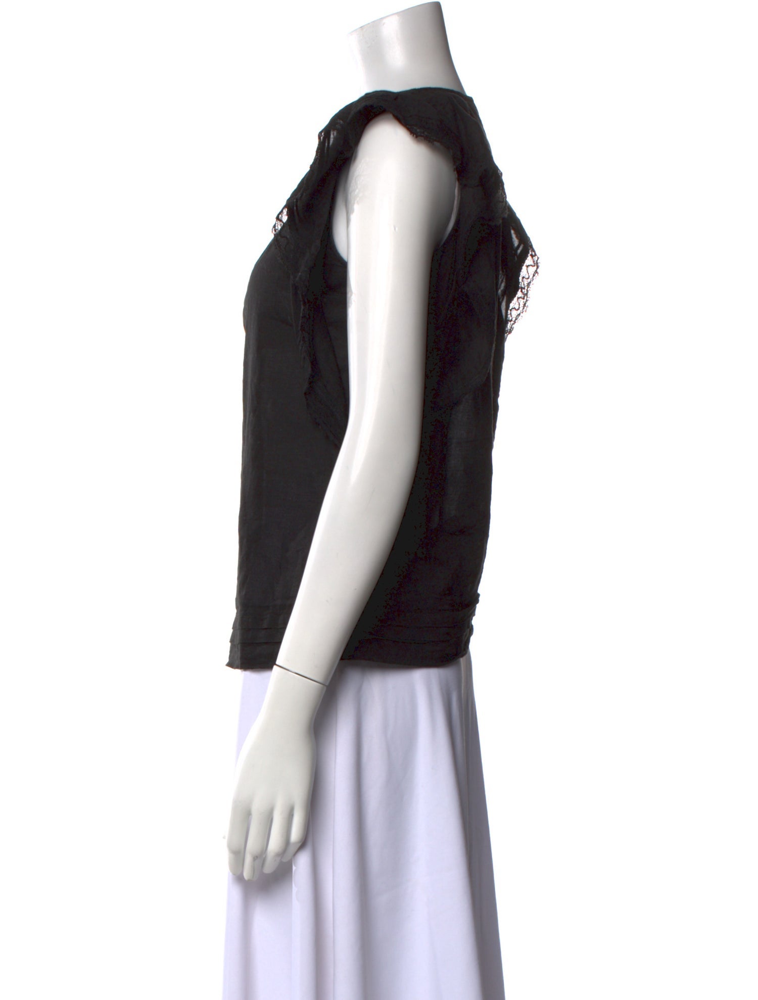 St. Roche V-Neck Short Sleeve Blouse