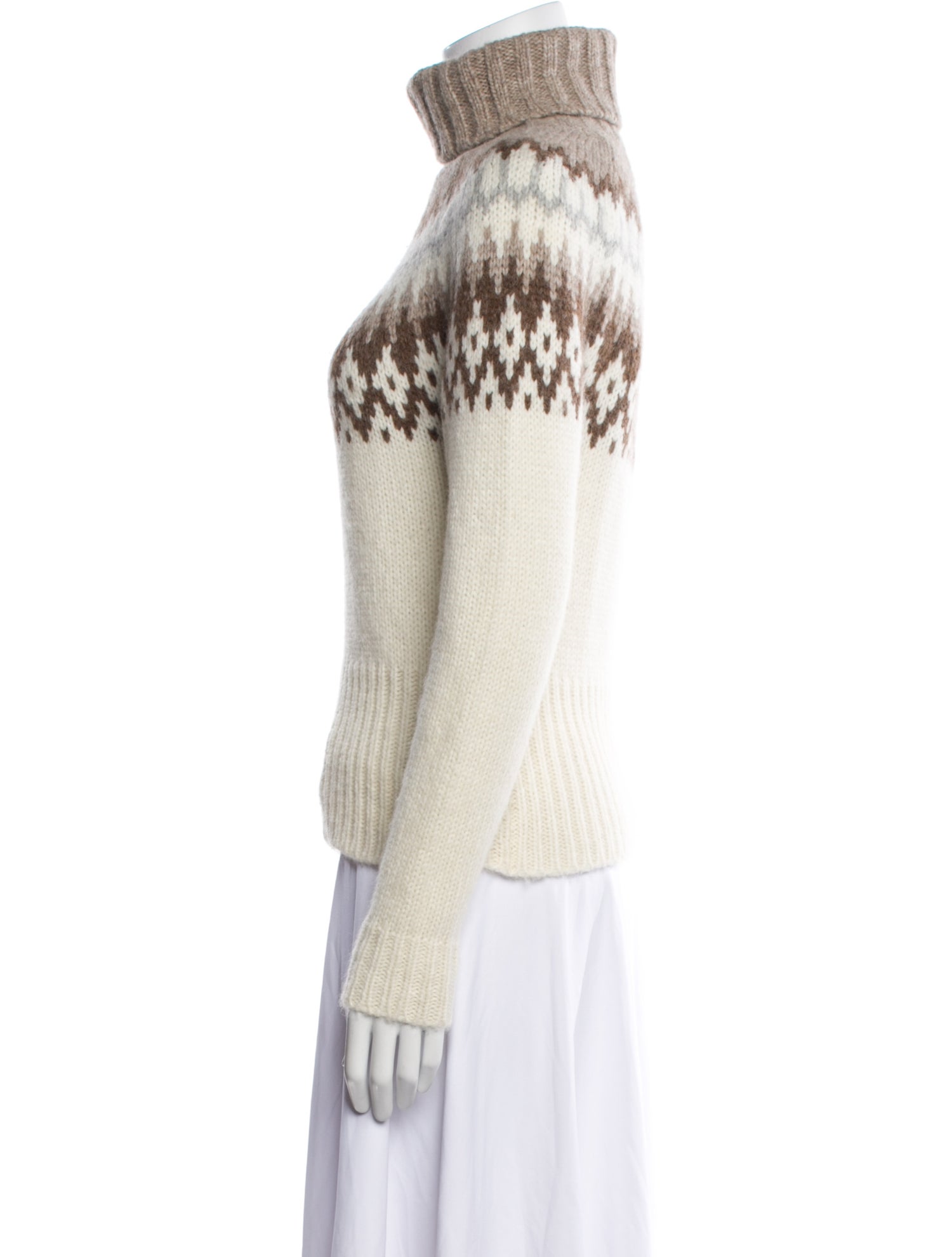 St. Roche Baby Alpaca Printed Sweater