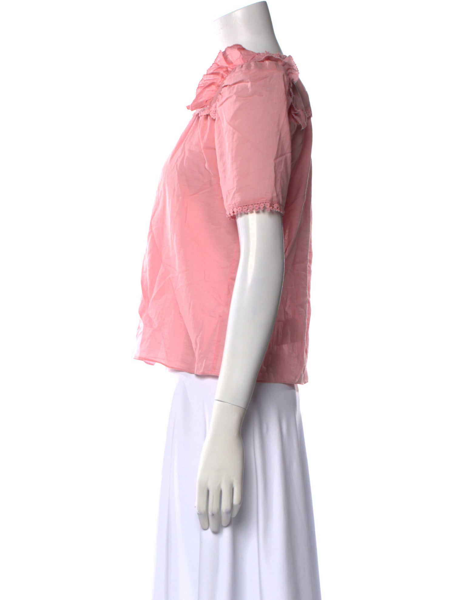 St. Roche Linen Crew Neck Blouse