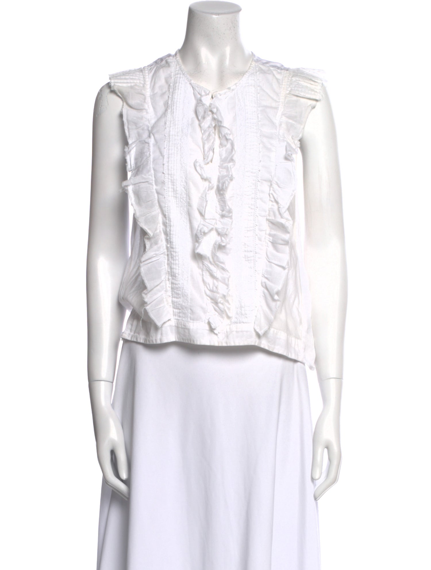 St. Roche Crew Neck Sleeveless Crop Top