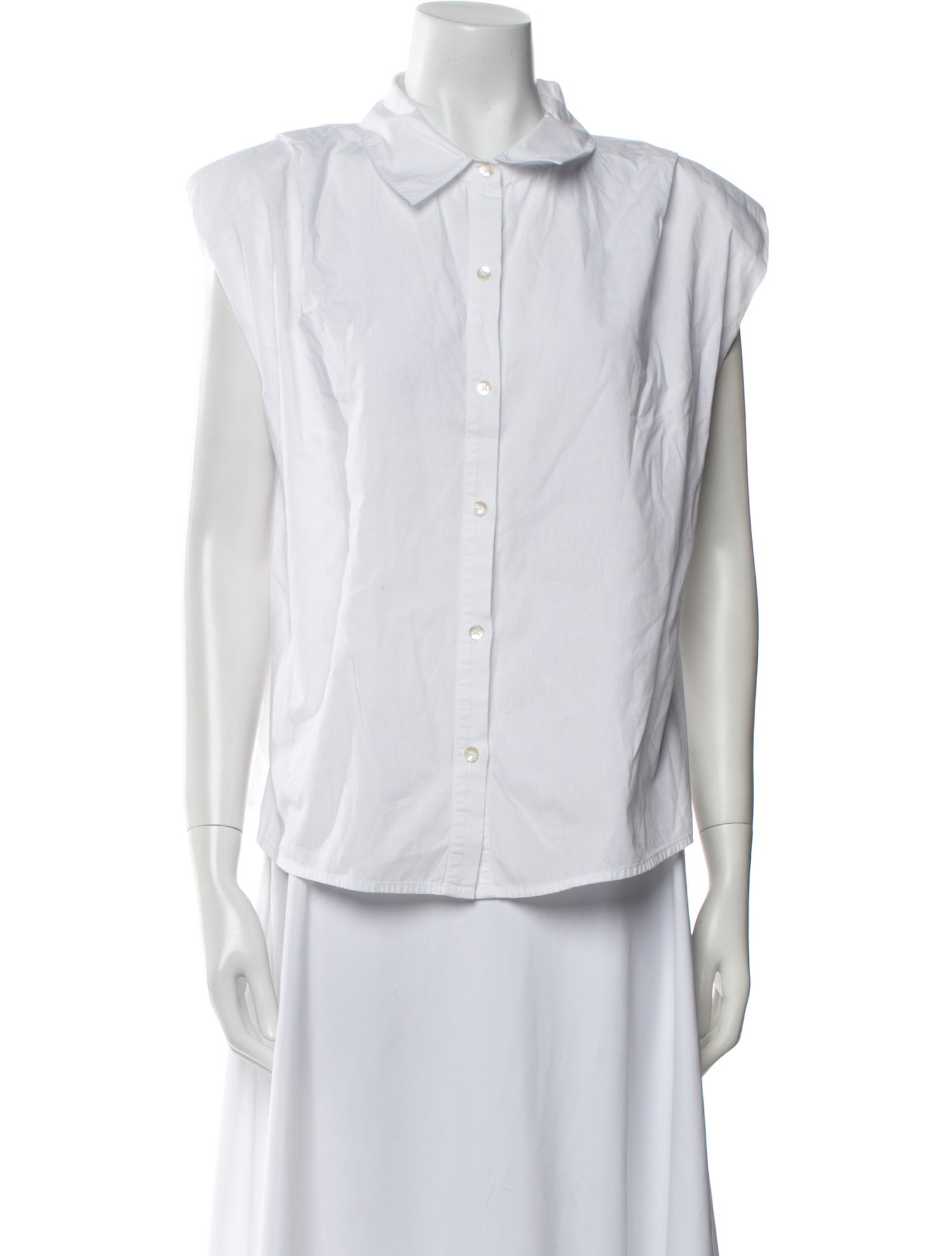 St. Roche Sleeveless Button-Up Top