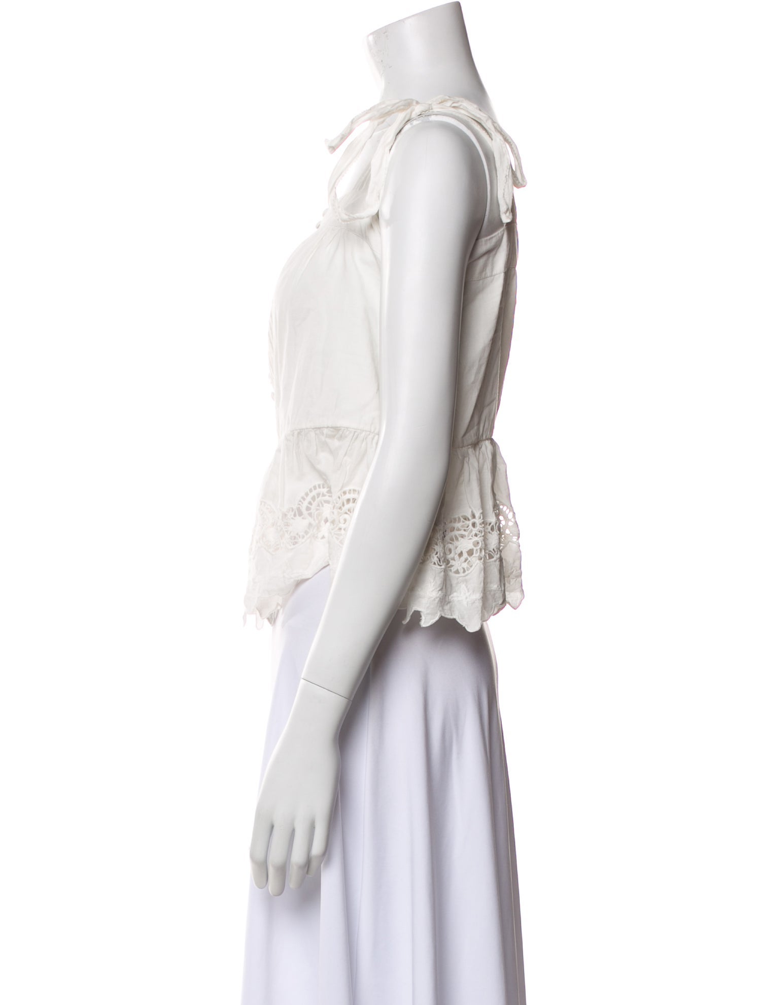 St. Roche Square Neckline Sleeveless Crop Top