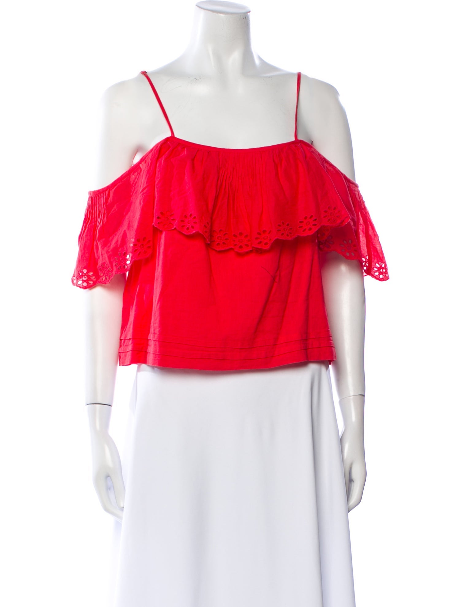 St. Roche Square Neckline Short Sleeve Crop Top