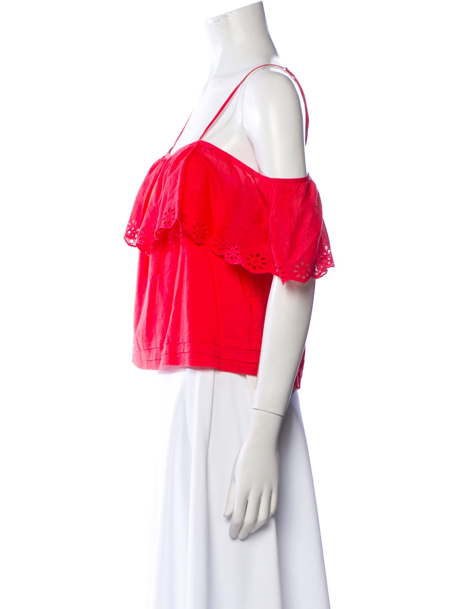 St. Roche Square Neckline Short Sleeve Crop Top