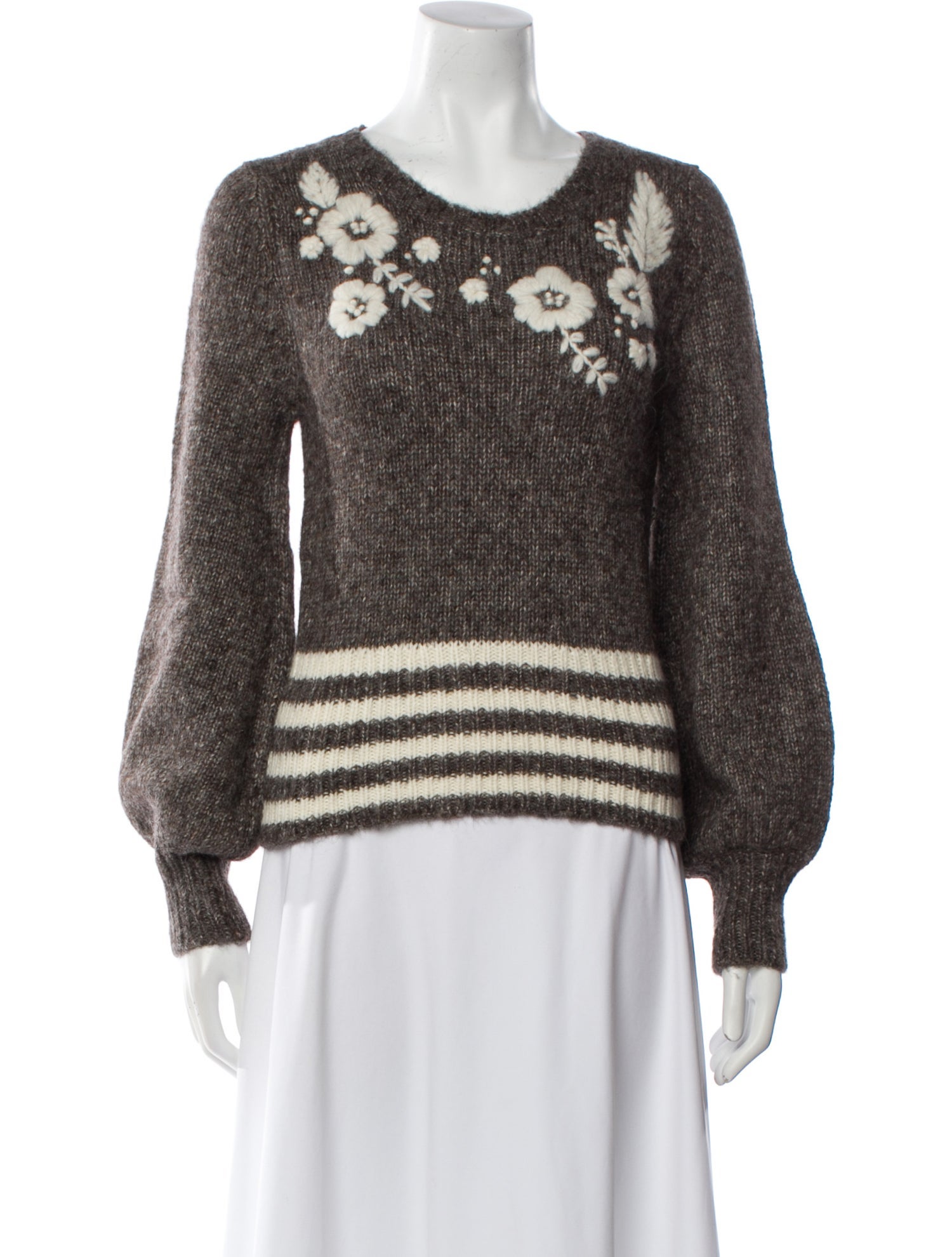 St. Roche Striped Scoop Neck Sweater w/ Tags