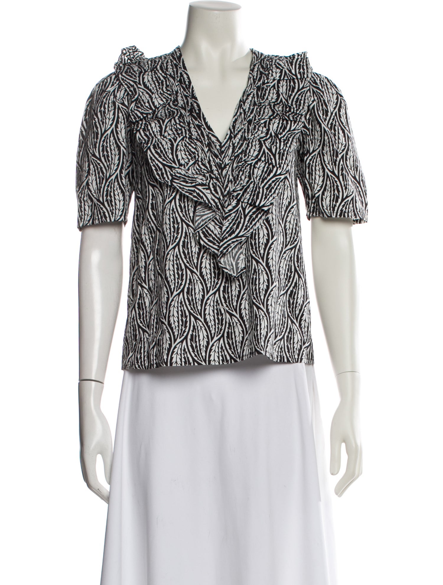St. Roche Printed V-Neck Top
