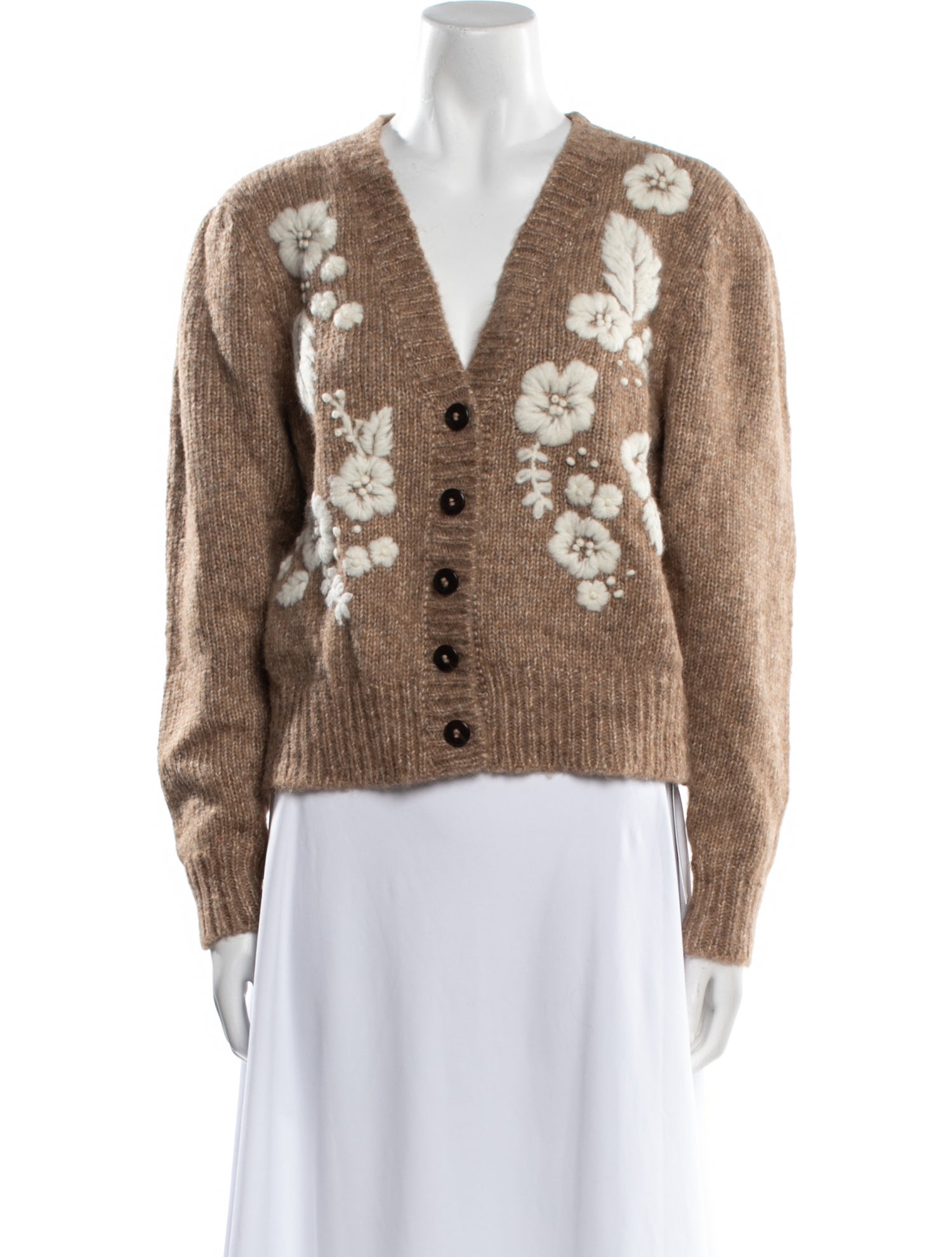 St. Roche Printed V-Neck Sweater