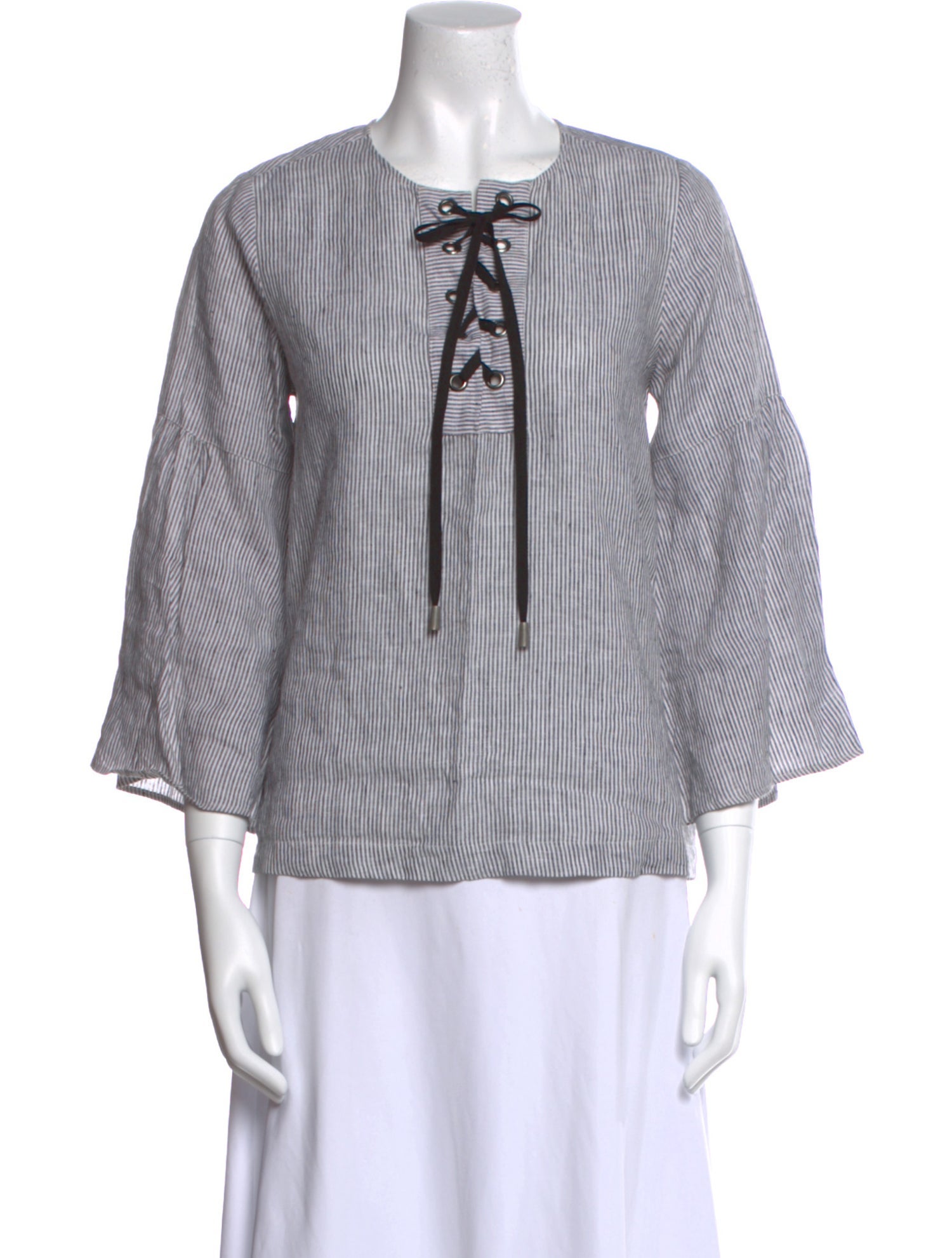 St. Roche Linen Striped Blouse