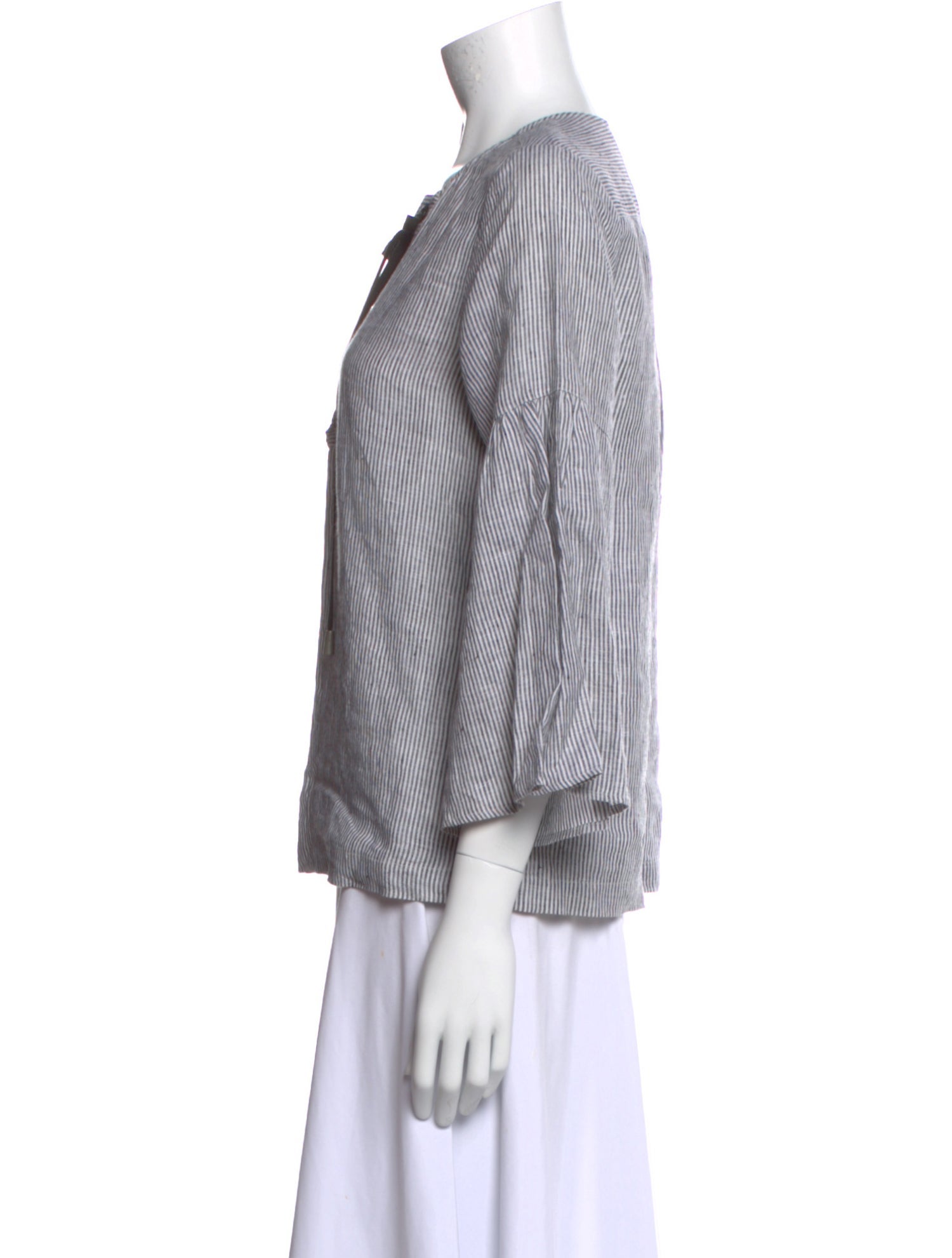 St. Roche Linen Striped Blouse