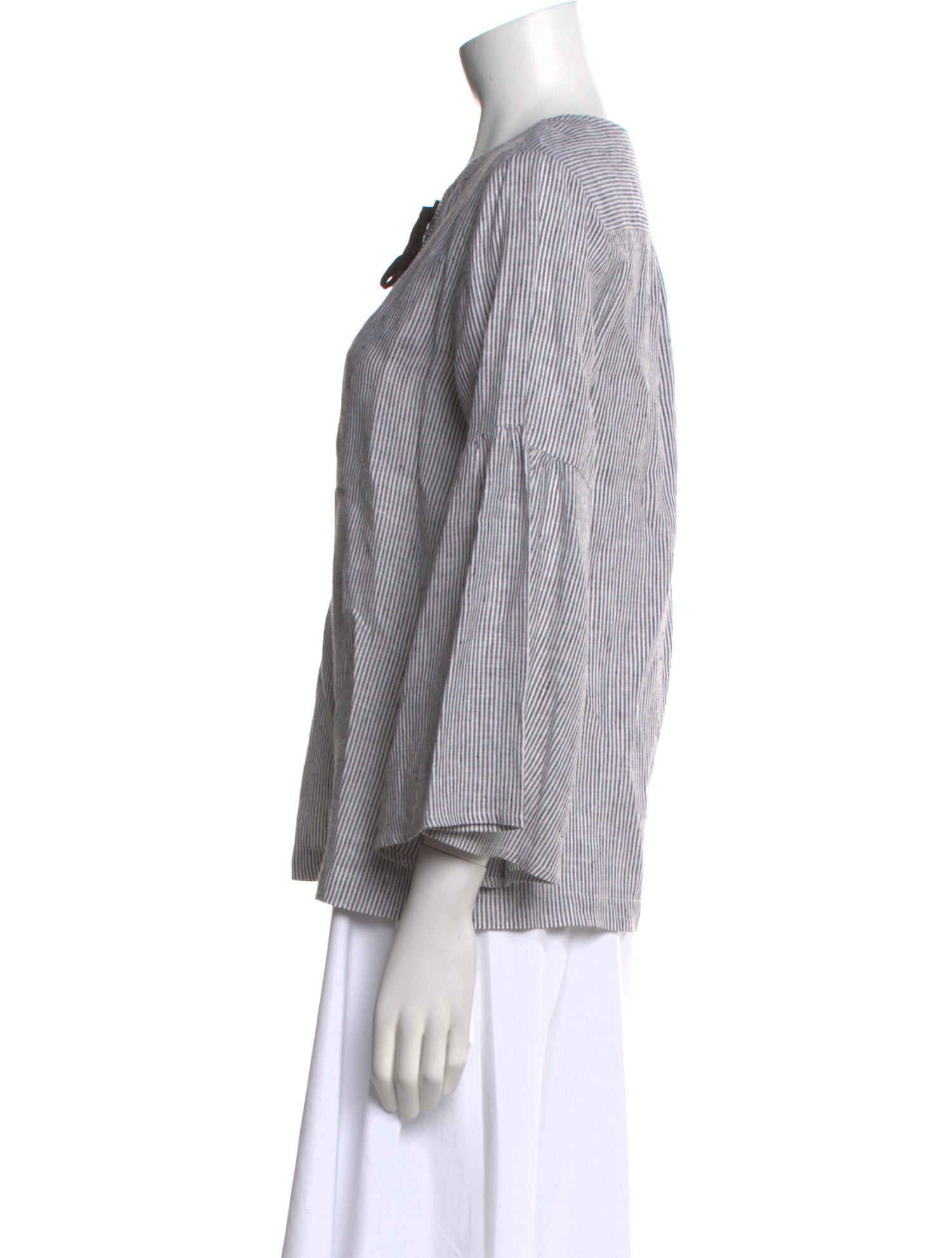 St. Roche Linen Striped Blouse
