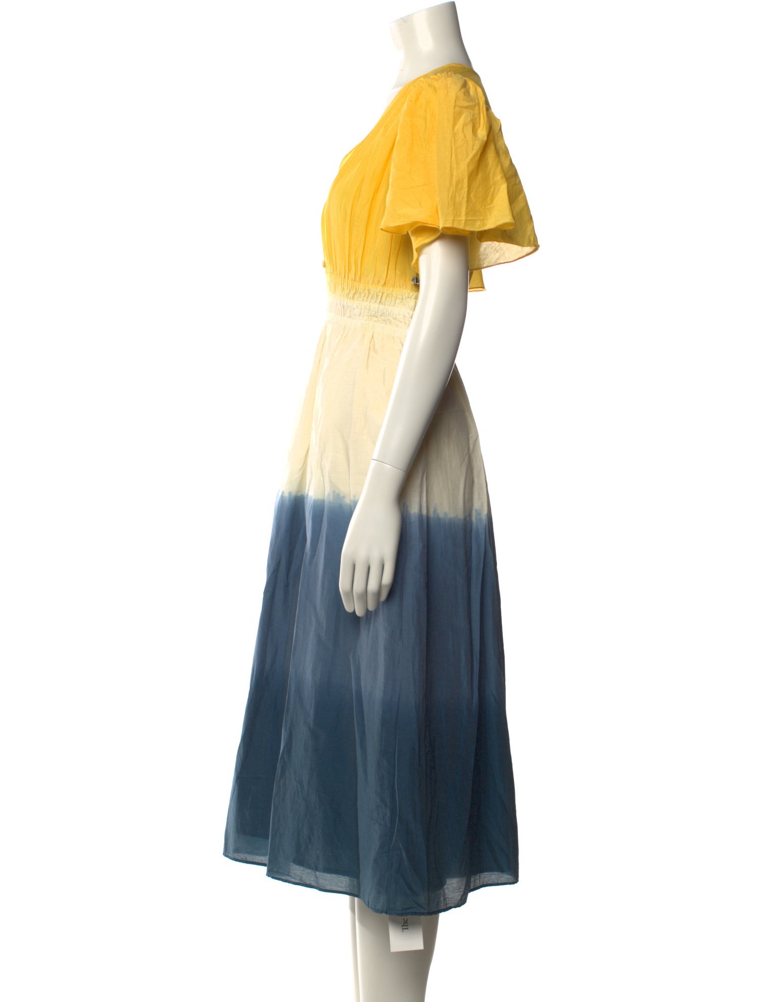 St. Roche Colorblock Pattern Midi Length Dress