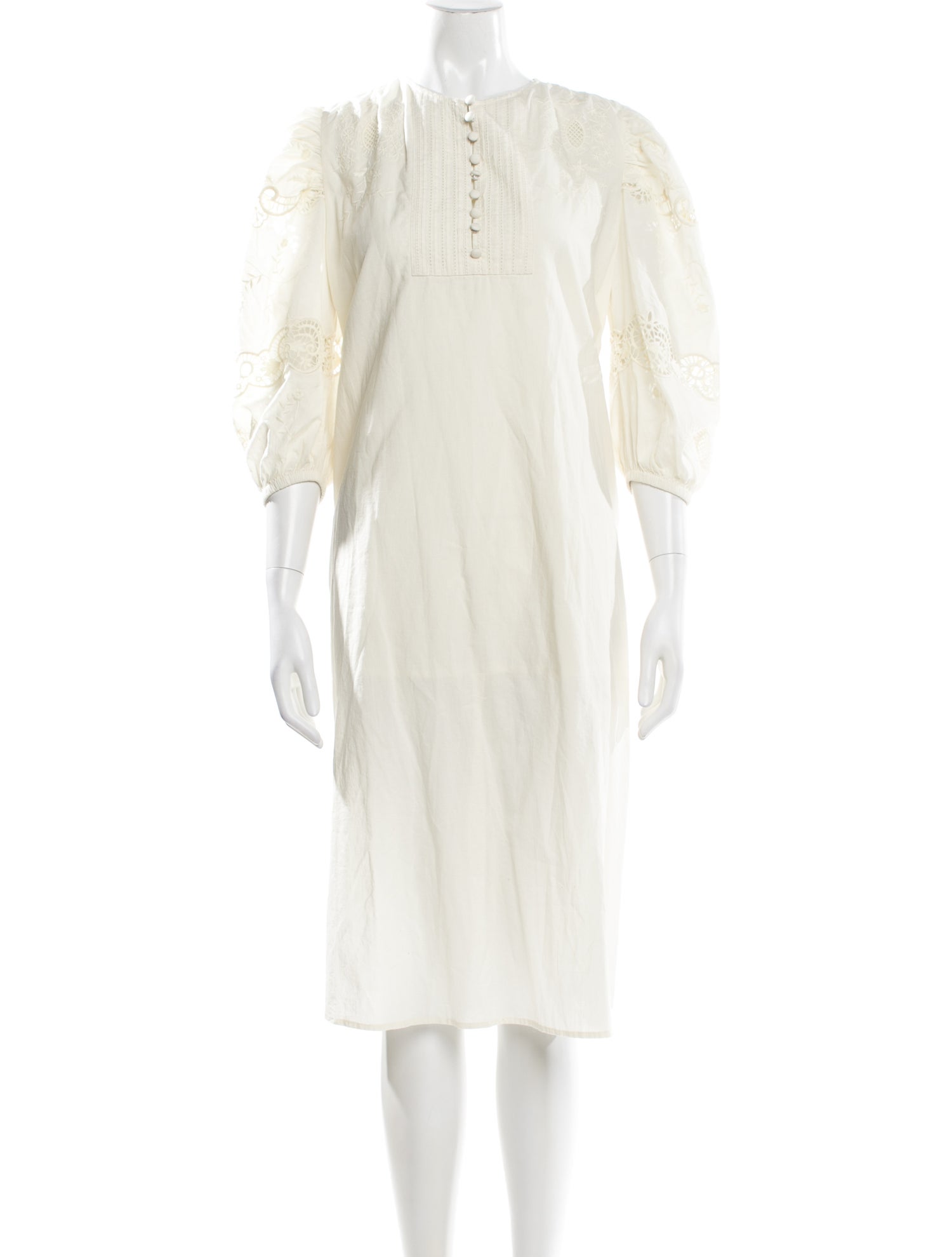 St. Roche Crew Neck Midi Length Dress