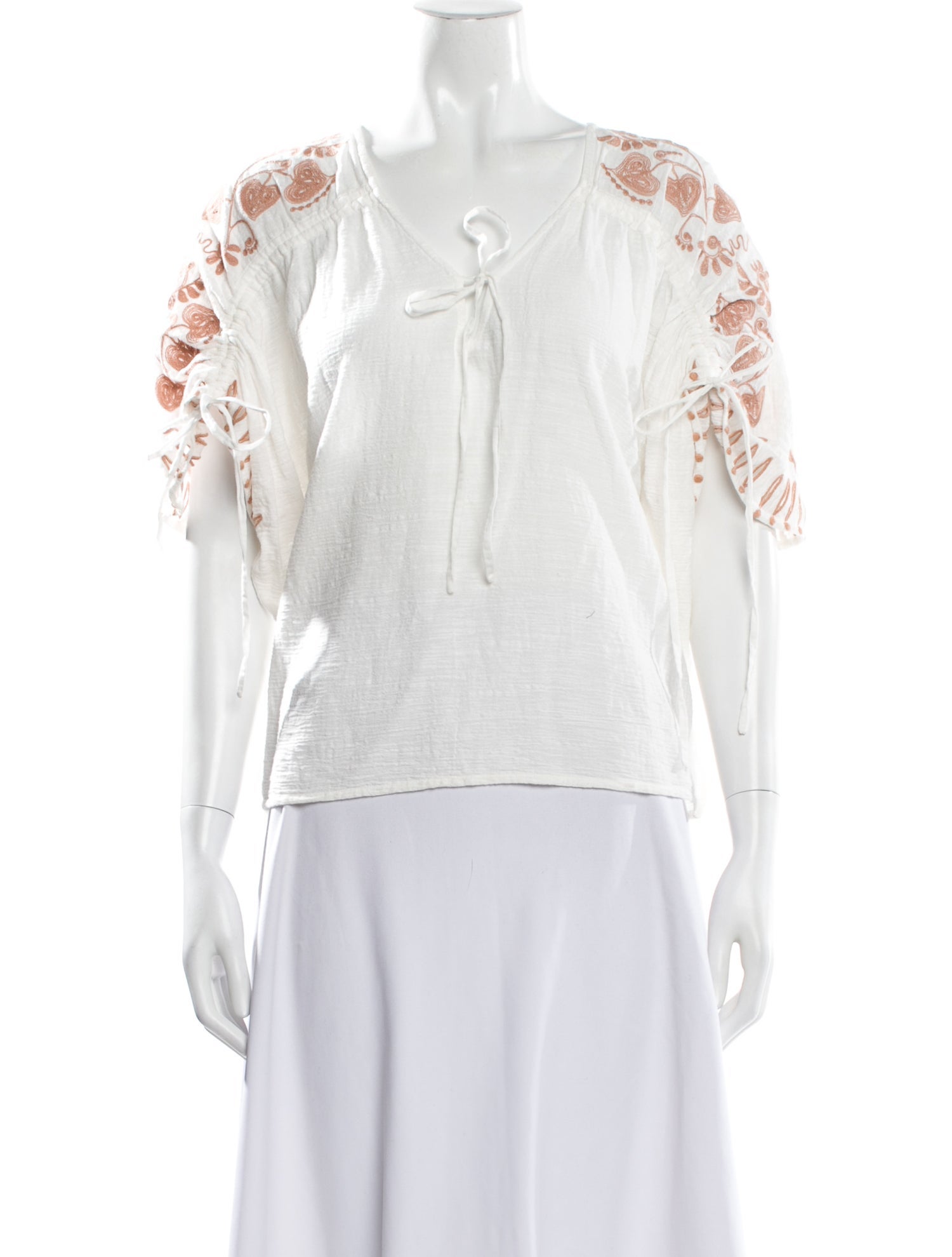 St. Roche Floral Print V-Neck Blouse