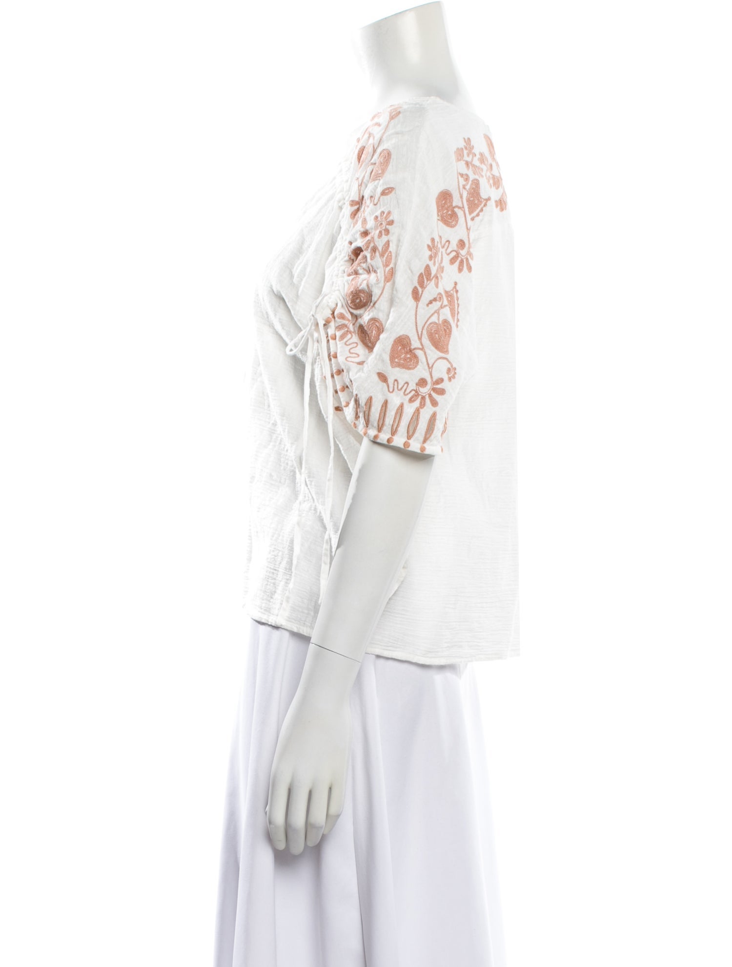 St. Roche Floral Print V-Neck Blouse