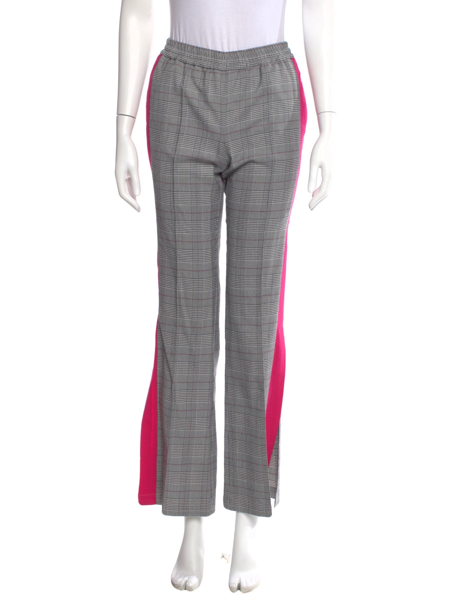 St. Roche Plaid Print Wide Leg Pants