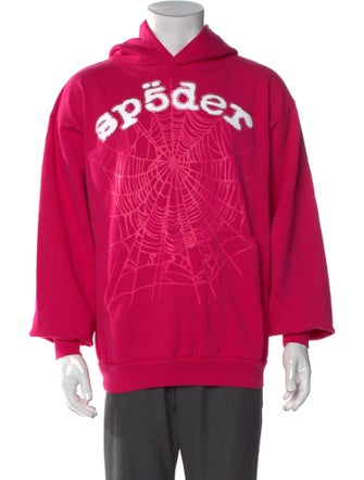 Sp5der Graphic Print Mock Neck Pullover