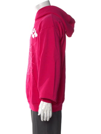 Sp5der Graphic Print Mock Neck Pullover