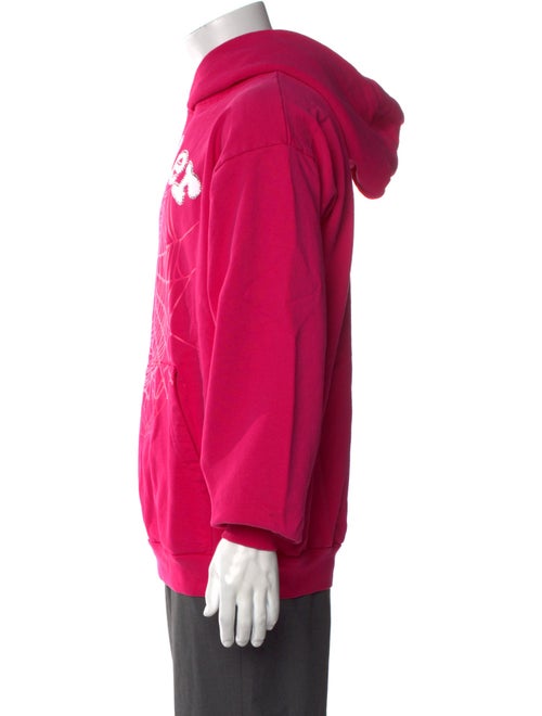 Sp5der Graphic Print Mock Neck Pullover