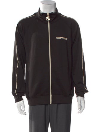 Sp5der Graphic Print Mock Neck Cardigan