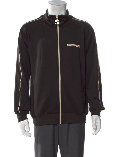 Sp5der Graphic Print Mock Neck Cardigan