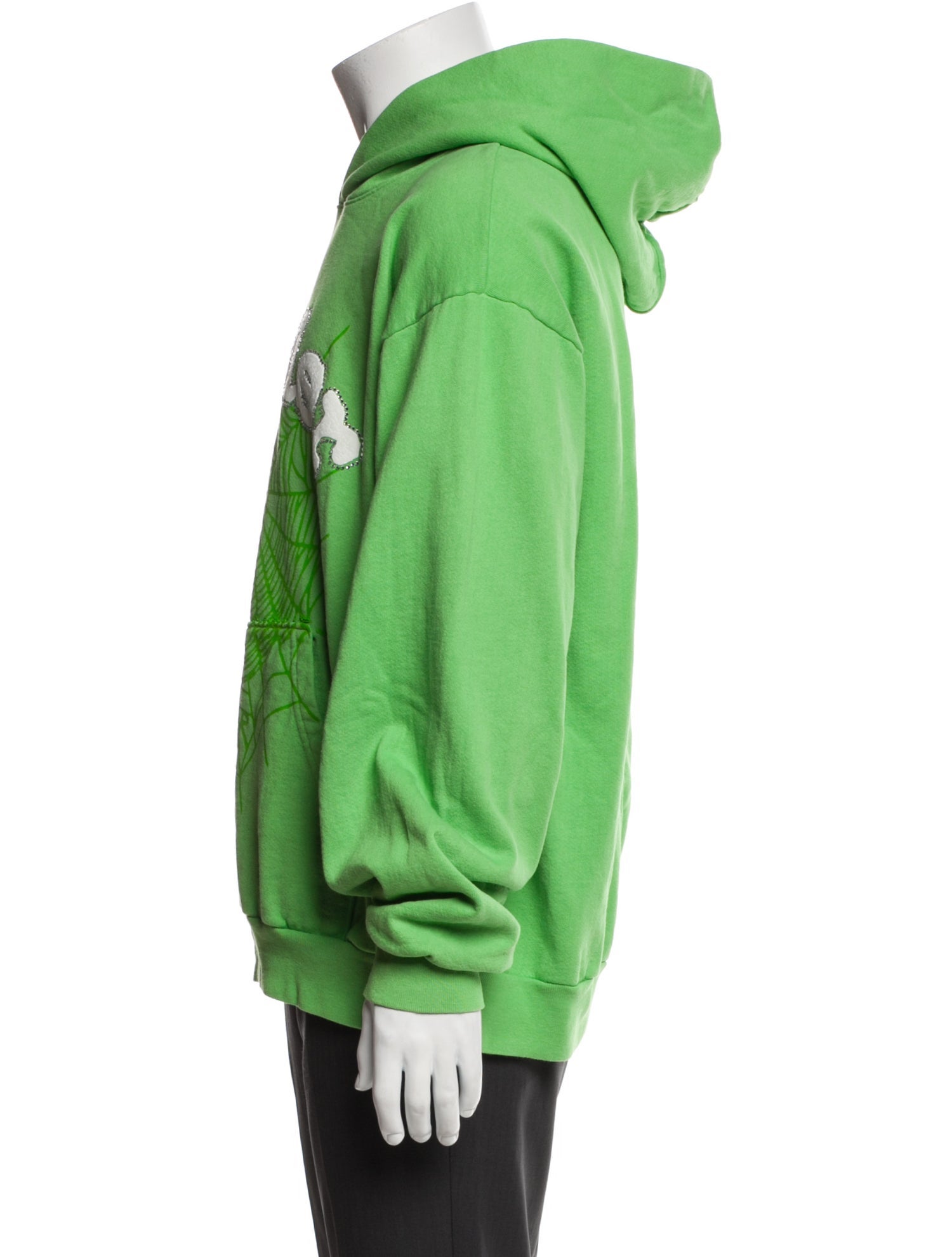 Sp5der Graphic Print Crew Neck Hoodie