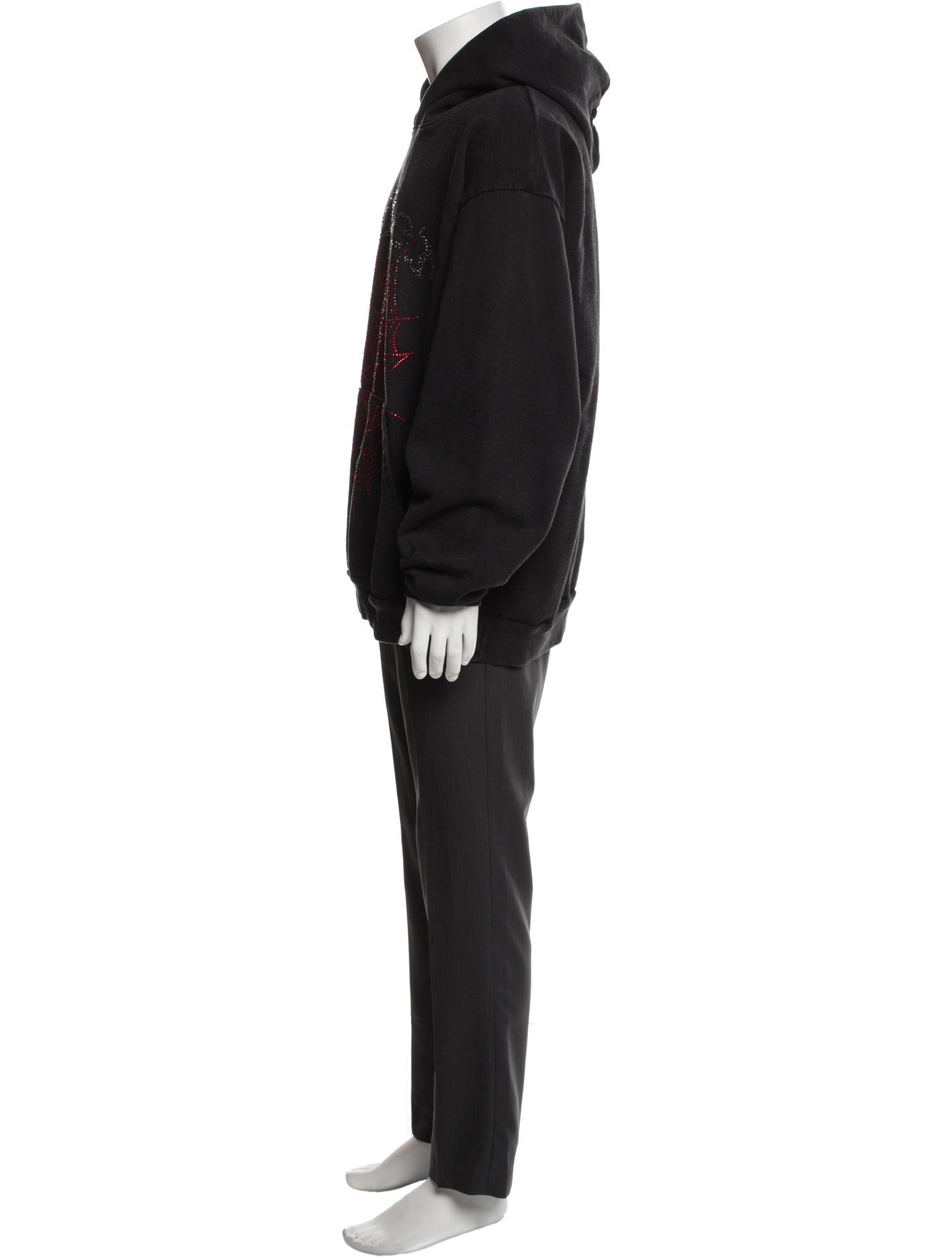 Sp5der Graphic Print Crew Neck Hoodie