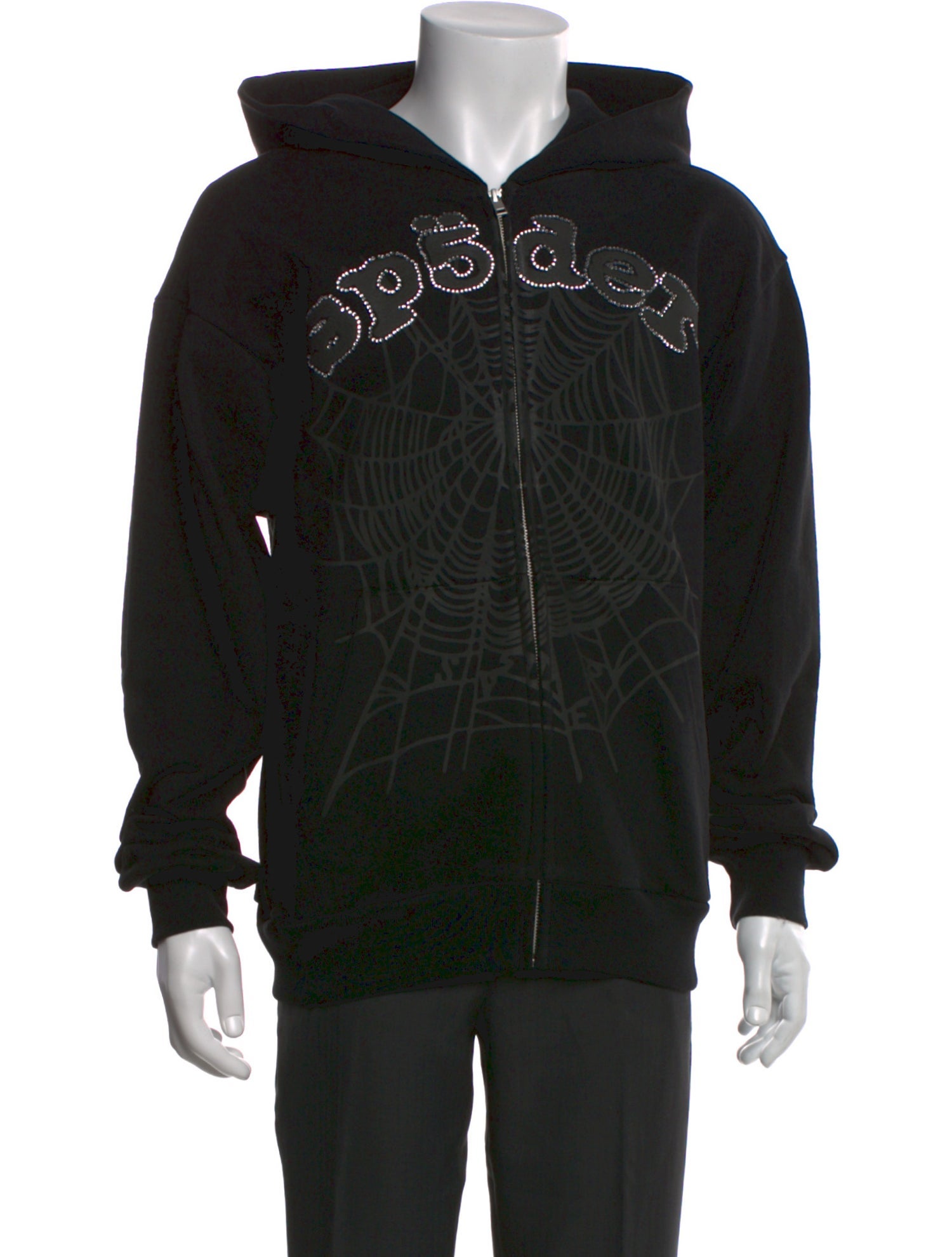 Sp5der Graphic Print Crew Neck Hoodie