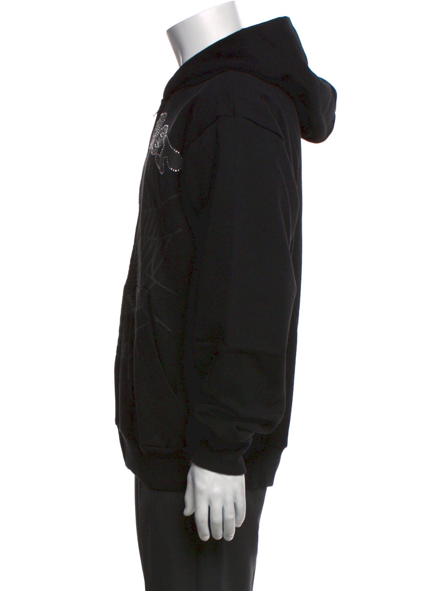 Sp5der Graphic Print Crew Neck Hoodie