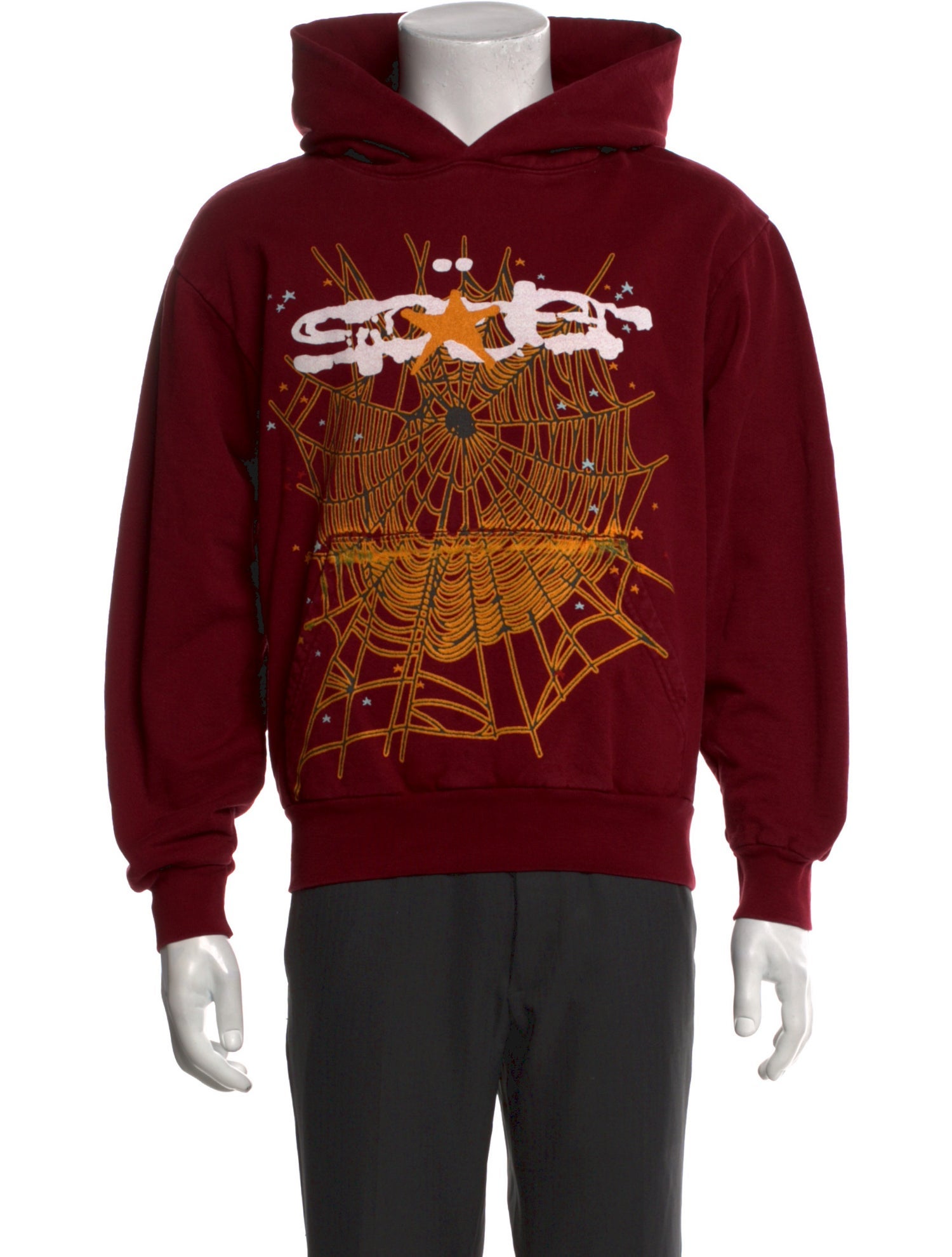 Sp5der Graphic Print Crew Neck Hoodie
