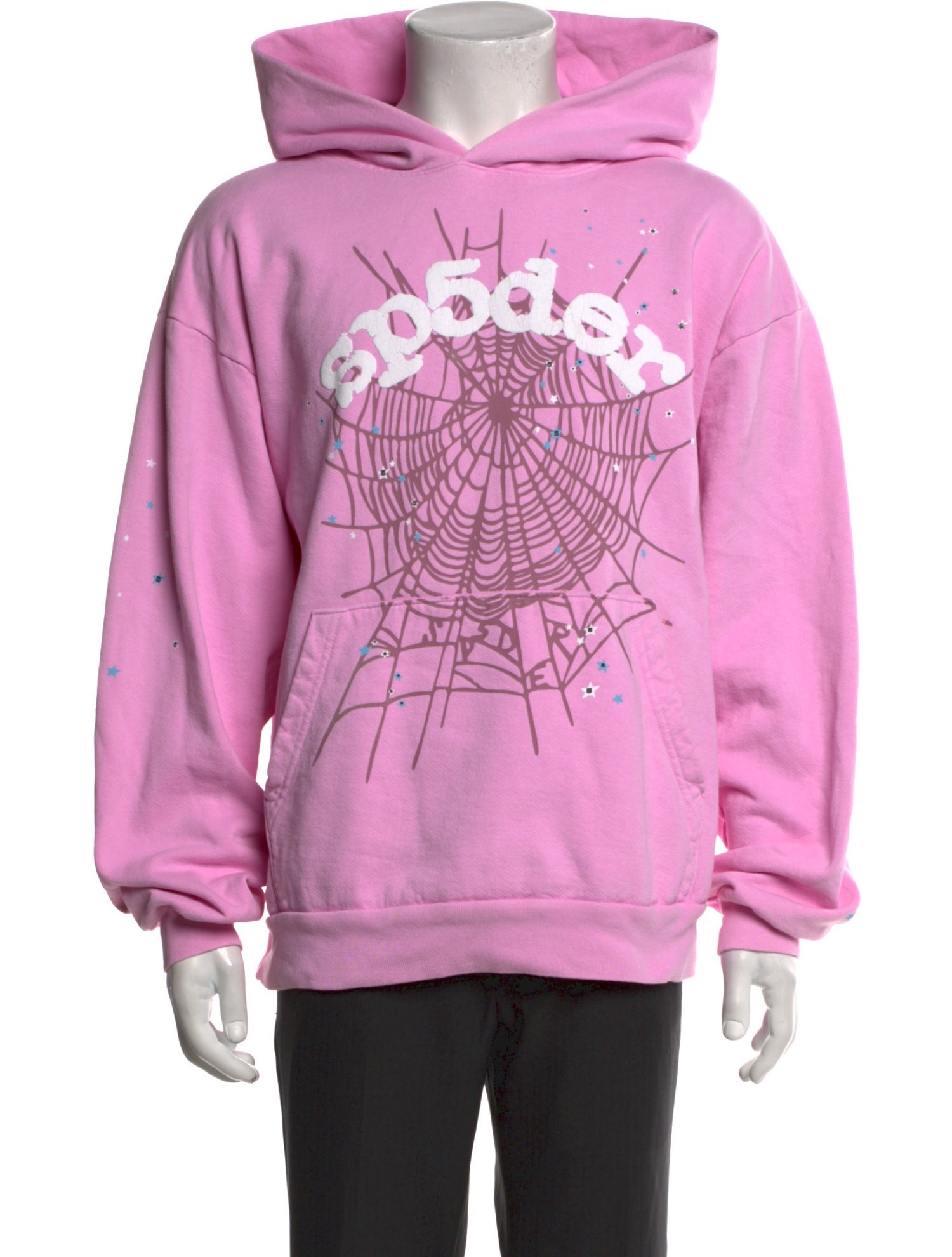 Sp5der Graphic Print Crew Neck Hoodie