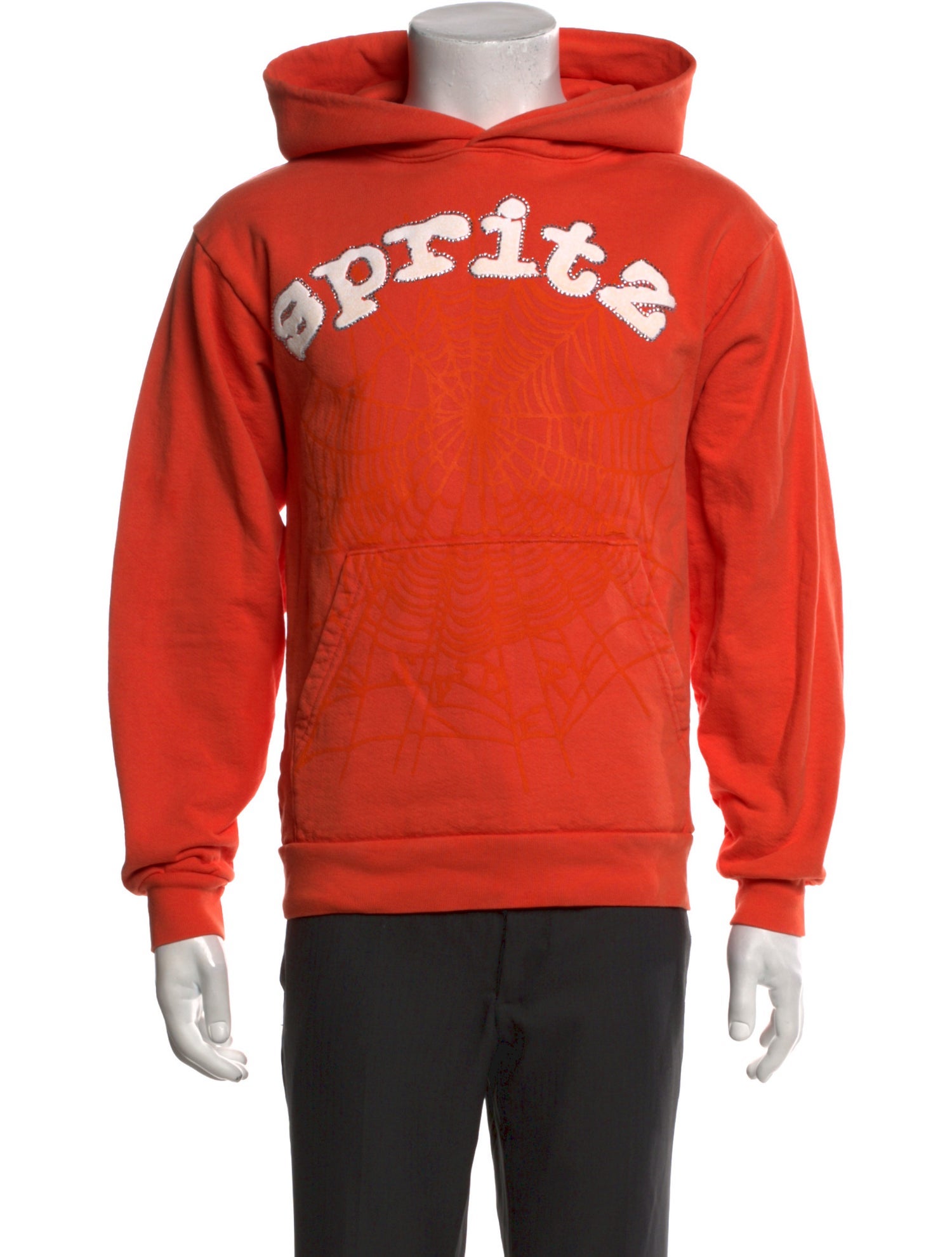Sp5der Graphic Print Crew Neck Hoodie