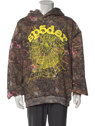 Sp5der Graphic Print Crew Neck Hoodie