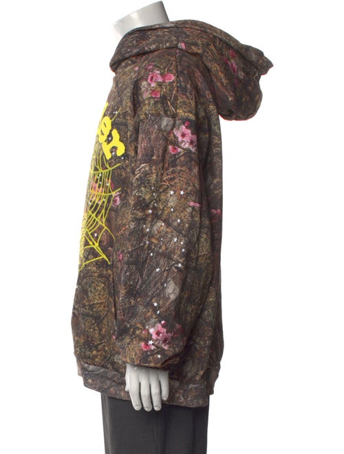 Sp5der Graphic Print Crew Neck Hoodie