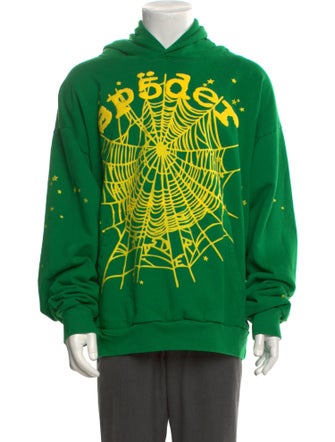 Sp5der Graphic Print Crew Neck Hoodie