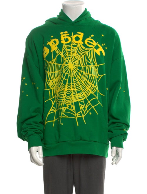 Sp5der Graphic Print Crew Neck Hoodie