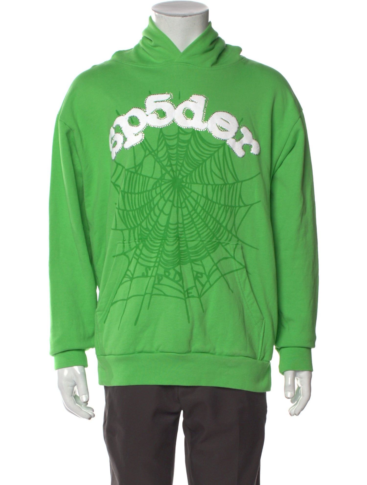 Sp5der Graphic Print Crew Neck Hoodie